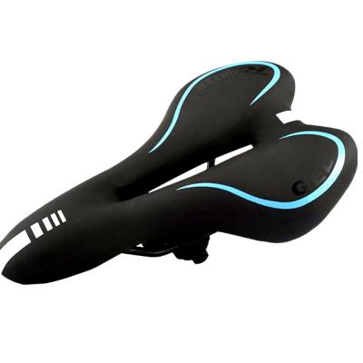 China Ergonomics/shock absorption/breathable/comfortable cheap bicycle seat mountain bike cavity cushion thickened silicone soft saddle seat for sale