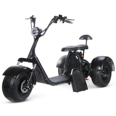 China Wide Tire Lithium Battery City Electric Cargo Harley Trike Tricycle for sale