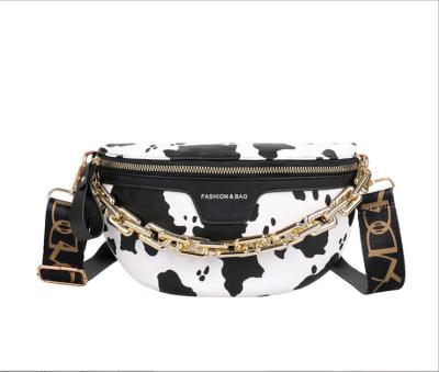 China Zipper Pouch 2021 Hot Sale Women PU Chain Hidden Belt Bag | New fashionable street chest outdoor fashion | Autumn Casual Style Female Wide Waist Bag for sale