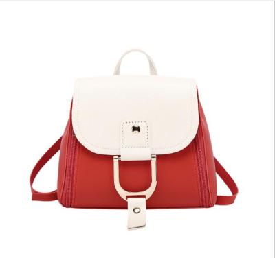 China 2021 new hot sale style women anti-theft Pin Buckle Small Backpack | Contrast Color Trendy Casual Bag Cover | Autumn Ladies Phone Bag for sale