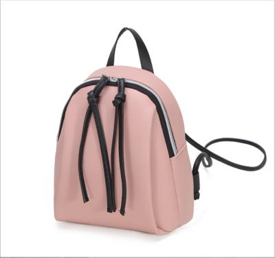 China 2021 hot sale new style women's double pull tassel anti-theft backpack | Solid Color Fashionable Casual Attached Student Bag | Summer ladies satchel for sale