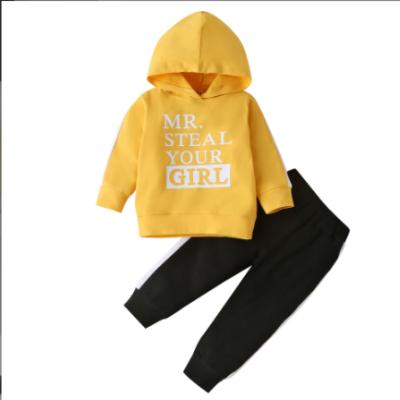 China Style Casual Warm Clothing Children Winter Sweater Hooded Pants Set Autumn Kids Casual Sports Fashion for sale