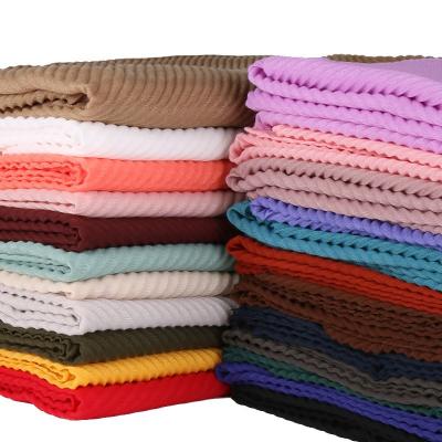 China 2023 New Fashion Wholesale Popular Muslim Designer Instant Pleated Shawl Lace Up High Quality Women Hijab Scarf for sale