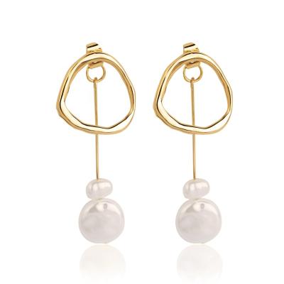 China Cute Stylish Multi-shape Pearl Tassel Tassel Earrings Alloy Fashion Jewelry Fashion CONSERVATIVE Dangle Earrings for sale