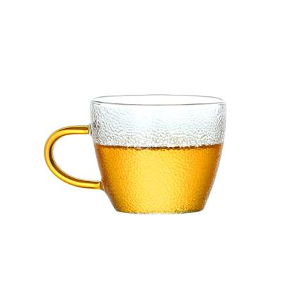 China Viable Manufacturers Direct Selling 120ml Pyrex High Borosilicate Heat Resistant Glass Tea Cup With Lid With Saucer For Home for sale