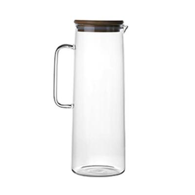 China Manufacture Viable Best Selling Quality China Borosilicate Glass Water Tea Pitcher Pitcher Jug Heat Resistant Pot For Homemade Juice for sale