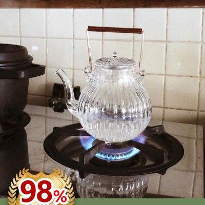 China Viable Manufacturers Direct Sale Transparent Teapot Borosilicate Glass Tea Infusers Water Kettles Applicable For Daily Boiling Water for sale