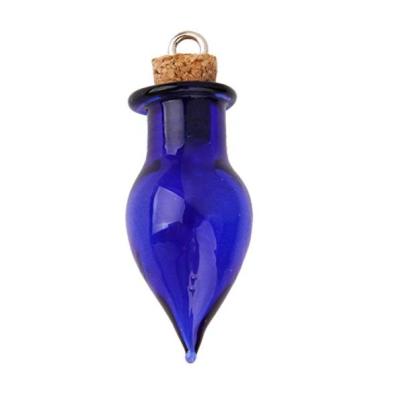 China Jewelry Accessory Small Pendant Empty Tiny Message Wish Glass Bottles Vials Charms for sale