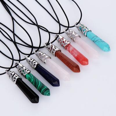 China CLASSIC Crystal Point Crystal Quartz Hexagon Prism Pendants Crystal Pendant For Gift for sale