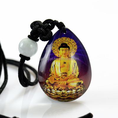 China Inside Carve New Fashion Bead Necklace Custom Necklace Amulets Thailand Buddha Pendant Necklace With Your Logo for sale