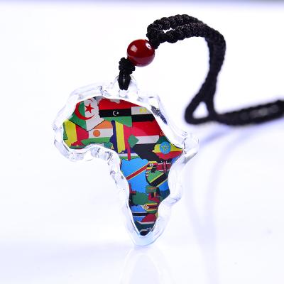 China Africa Pendant Necklace Classic Colorful Glazed Necklace Art Africa Custom Pendant for sale