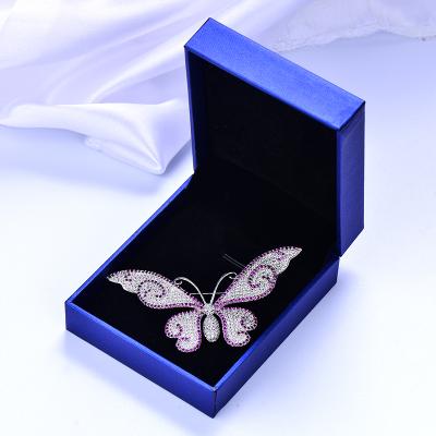 China Large Wholesale Price Butterfly Brooch Rhinestone Diamond Rhinestone Pin Durable Brass Brooch Pin For Party for sale