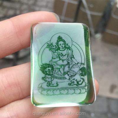 China Good quality CLASSIC green jade Kuan Yin crystal pendants and necklaces with cheap price low MOQ for sale