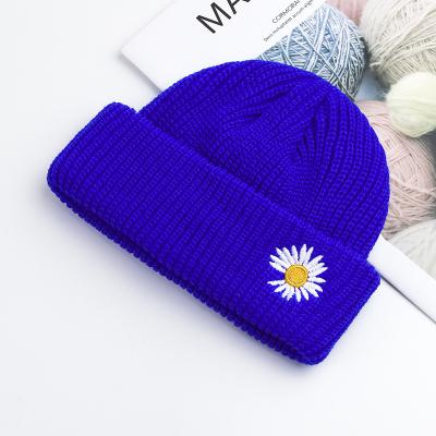 China Warm Kid Ski Pure Color Knit Skull Thick Elastic Beanie Slouchy Wool Cuffed Winter Hat Adult COMMON Knitted Hats Beanies for sale