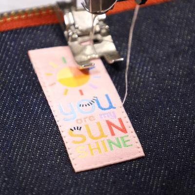 China High Quality Washable Edge Label Manufacturer Custom Apparel Woven Label Neck Apparel Labels for sale