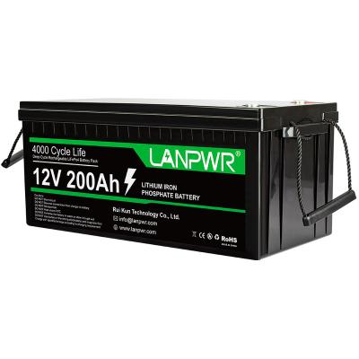 China Swalle lifepo4 battery pack deep cycle lithium Ion Battery 12V 200Ah LiFePO4 battery with BMS 12V200Ah for sale