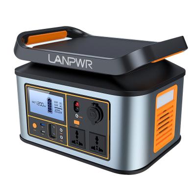 China Best LANPWR power station 1000W 270000mAH lifepo4 battery pack home battery wireless charging portable solar station 1000W for sale