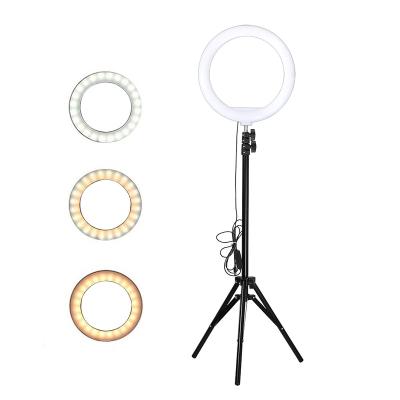 China Professional Shine Tiktok Mobile Phone Camera Photo Make Up Beauty Ring Light Table Lamp Mini Clip on Selfie Ring Light for sale