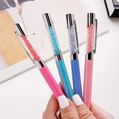 China office & Pen Metal Ballpoint Pen New Design Custom Logo Diamond Crystal Colorful Metal Ballpoint Pen School Bling For Gift for sale