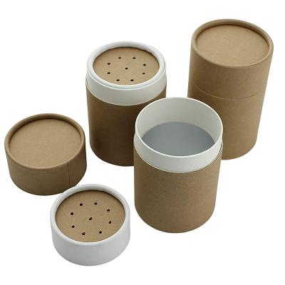 China Eco Friendly Cardboard Tube Box Container Salt Shaker / Spice Tube With Paper Sifter zu verkaufen