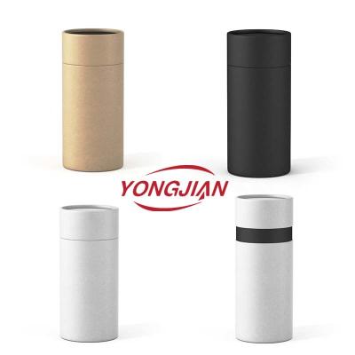 China Custom Sample Cardboard Cylinder Food Grade Paper Tube Packaging Tea Coffee Candle White Kraft Paper Tube Packaging for sale