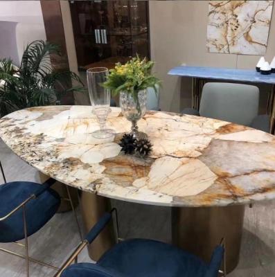 China Beautiful size modern custom made luxury special shaped marble tea tables,desk,garden marble table for sale