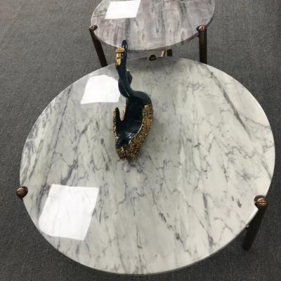 China Small Beautiful Modern Custom Size Luxury Round Chinese Marble Tea Tables for sale