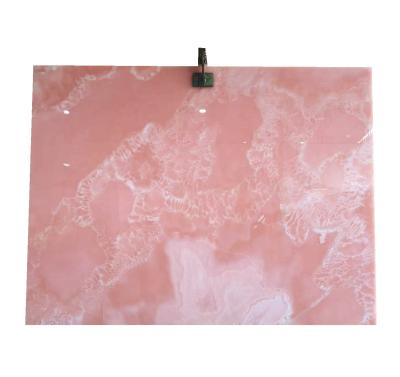 China Modern Backlit Pink Onyx Marble Slab Price for sale