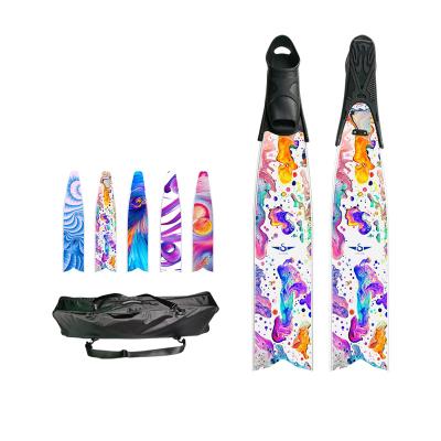 China Wholesale Swimming Sport/Spearfishing OEM ODM Water Carbon Fiber Spearfishing Freediving Fins Fiberglass Freediving Fins Diving Equipment for sale