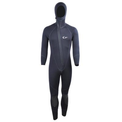 China Professional Antibacterial Wetsuit Traje De Bano de Front Zip Hood Neoprene Diving One Piece Suit Scuba Equipment 5mm for sale