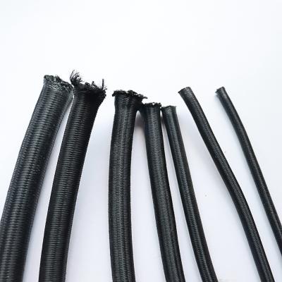 China Viable Black Rope Bungee Band Knot Ties 2mm 3.5mm 4mm 5mm 6mm Elastic Rope 7mm For Hang Tag for sale