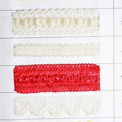 China Viable DIY Apparel Sewing 28MM 12M Gold Braided Sequined Lace Trimming Metallic Tatting Fabric Lace Trims For Hat Decoration for sale