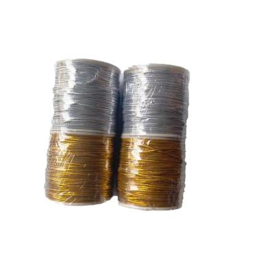 China Amazon Viable Hot Selling Tinsel Cord Rope Metallic Stretch Cord Metallic Elastic Ribbon for Craft Making Gift Wrapping, 1mm 50m for sale