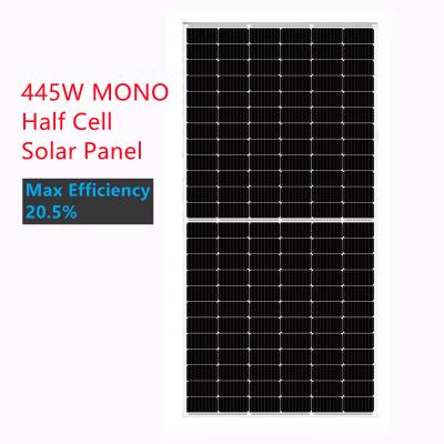 China Factory direct sale 325W, 425W, 445W half cut MONO solar panel 125mmx125mm for sale