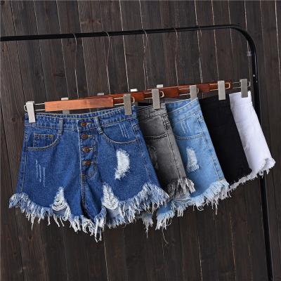 China New Fashion JL379 Breathable Amazon Hot Sale High Waist Women Jeans Denim Shorts for sale