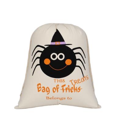 China China New Eco-Friendly Trick Manufacturer or Treat Bags Color Natural Reusable Drawstring Eco-Friendly Unisex Halloween Gift Bag for sale