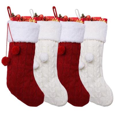 China Kintted Custom Sock Knit Gift Customized Logo Comfortable And Breathable Knit Christmas Stocking for sale