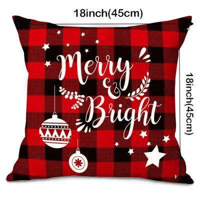 China New original cozy Christmas gift. Nordic Double Linen Bed Sheet With Buffalo Plaid Pillow Cover for sale