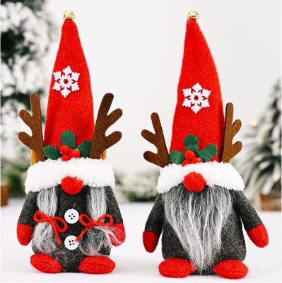 China Christmas Decoration Christmas Ornaments Faceless Creative Antler Gnome Doll Stuffed Table Position Table Christmas Decoration Supplies for sale