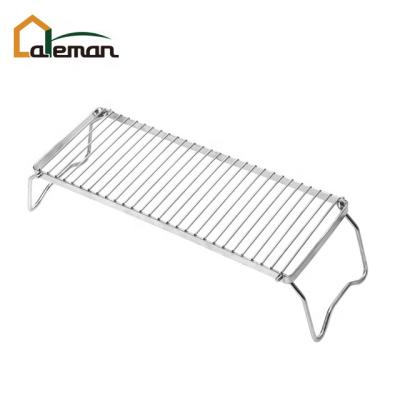 China Easily Assembled 304# Stainless Steel Long Campfire Grill Fire Grill Raising Stove Stand Rack Frame Bracket GRILL Folding Extended Style for sale