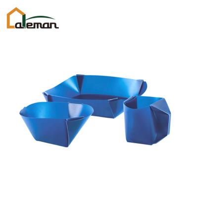 China Plastic Fold Dinner/Picnic Dish Set, Folding Flat Folding Dinnerware/Tableware, Origami Dish Shatterproof and Reusable Plastic OEM Accepted for sale