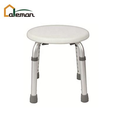 China Traditional High Quality Round Aluminum Bath / Shower Stool , Level Adjustable Height 8 Circular Bath Shower for sale