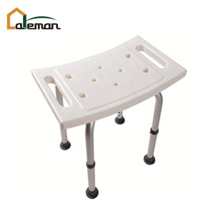 China Traditional Old People And Elders Bath / Aluminum Shower Bench With Backrest , Level Adjustable Height 8 Circular Bath Shower Seat for sale