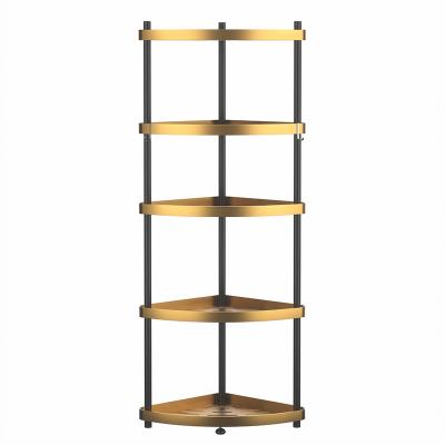 China Sustainable Factory direct sales Home kitchen and bathroom free standing organizer storage rack stainless steel corner shelves storage racks for sale