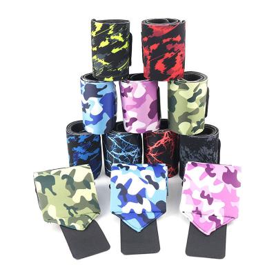 China Wholesale Custom Sports Workout Gym Fitness Powerlifting Camouflage Heavy Duty Camouflage Wrist Wraps Exercise Weightlifting Straps for sale