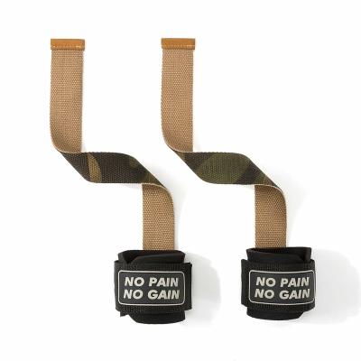 China Sports Non Slip Workout Camouflage Knitting Harden Wrist Wraps Lifting Wrist Straps For Weightlifting for sale