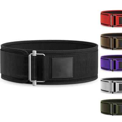 China Amazon Hot Selling Comfortable Breathable Self Locking Buckle Weightlifting Fitness Gym Black Powerlifting Adjustable Braid Eva Gym Belt for sale