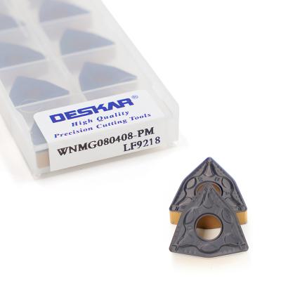 China DESKAR WNMG080408-PM LF9218 Cemented Carbide Blade External Turning Tool for sale