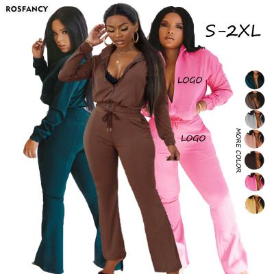 China 2021 Autumn Women Clothes Anti-Wrinkle Track Pants Sports Woman Sweat Suit Sweat Suit Test Set Tracksuit for sale