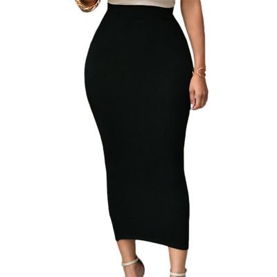 China 2022 Cheap Price Black Anti Static High Waist Bodycon Women Pencil Maxi Long Skirt for sale